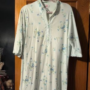 Vintage Maidenform Light Blue Floral Nightgown
